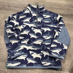 Mini Boden Boys Quarter Zip Shark Pullover